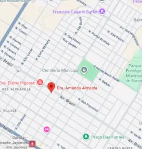 Dra. Amanda Almeida Mapa como chegar